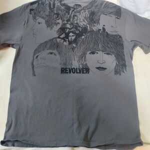 The Beatles Revolver Album Cover Gray T Shirt Men's Size‎ Large Cotton 2022